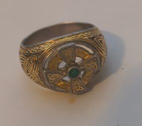 Silver Celtic Cross ring