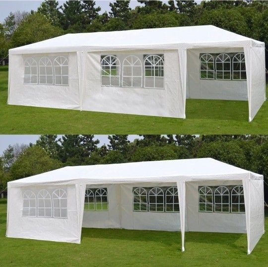 10x30' Wedding Party Canopy Tent Outdoor Gazebo With 8 Removable Sidewalls