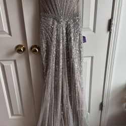 Silver Sequin Evening/Prom Gown
