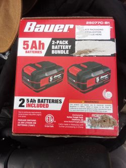 Bauer 5Ah batteries 2 pack