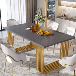 J0126x Modern Dining Tab le, 70.8 Inches Kitchen Tab le