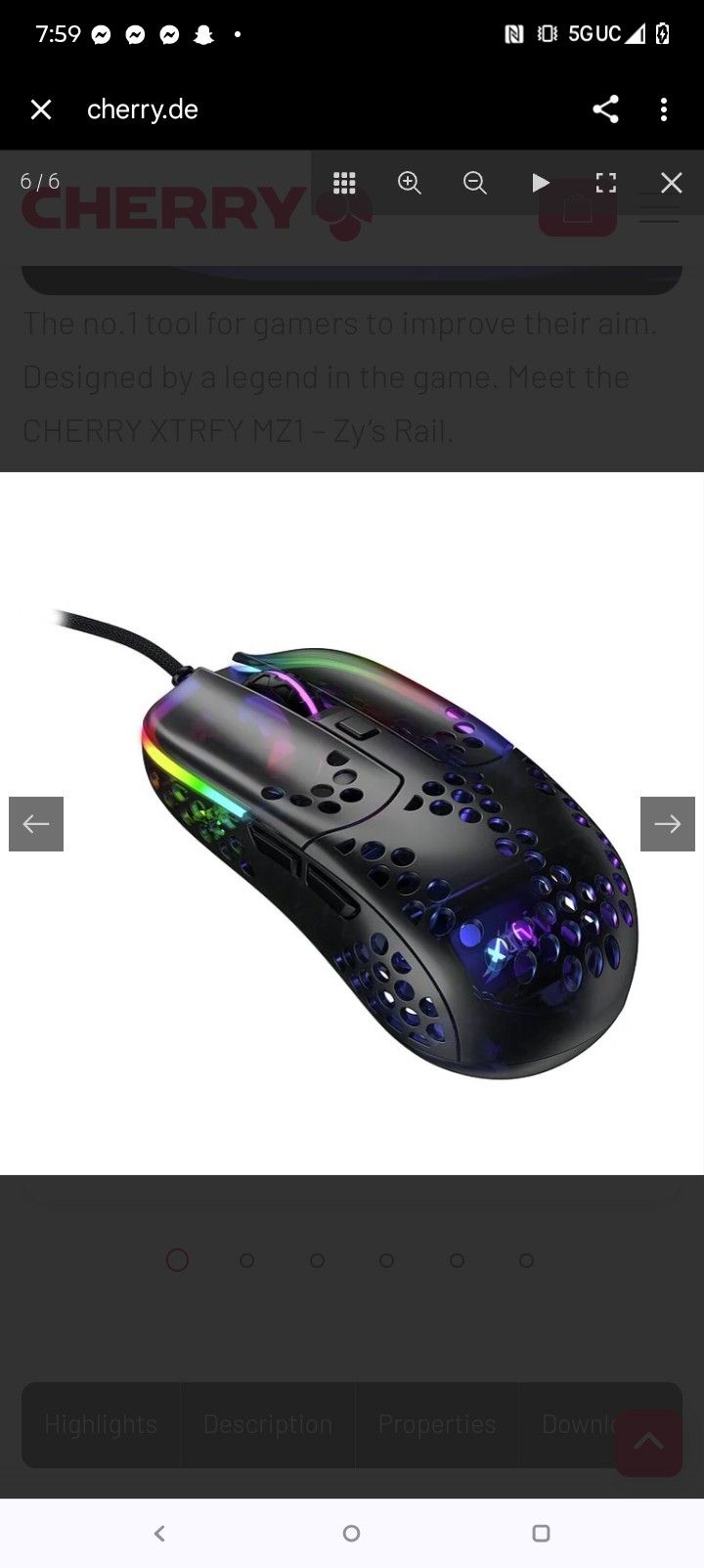 CHERRY XTRFY MZ1 – Zy’s Rail. Mouse.