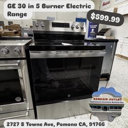 GE 30 In 5 Burner Electric Range 