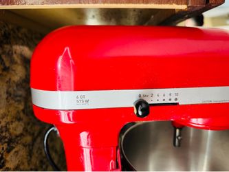 KitchenAid Pro 600 Professional Series Red 6 Qt Bowl-Lift Mixer 575 Watts