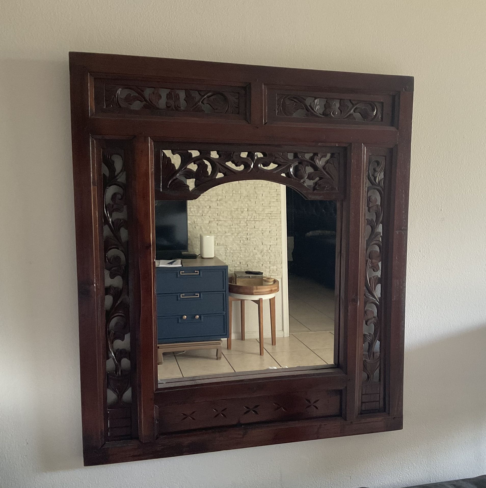 Wood Vintage Handmade Mirror