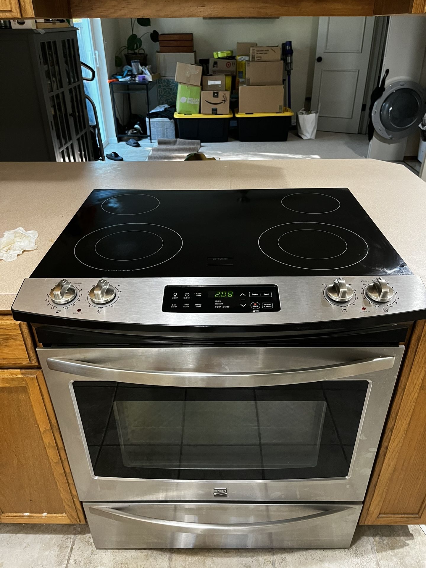30” Kenmore Slide In Glass Top Range