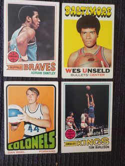 EARLY BASKETBALL DANTLEY ROOKIE, 71 UNSELD,72 ISSEL,77 BURLESON