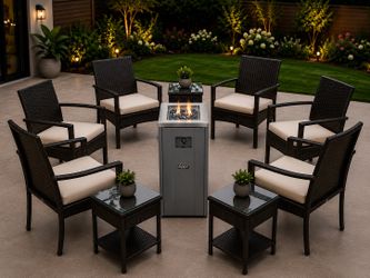 Patio furniture set with Fire pit