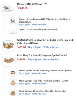 Gretsch Renown RN2-E8246 Drum Kit