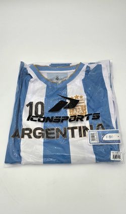Icon Sports Argentina Messi #10 Game Day Soccer T-Shirt Size XL NWT