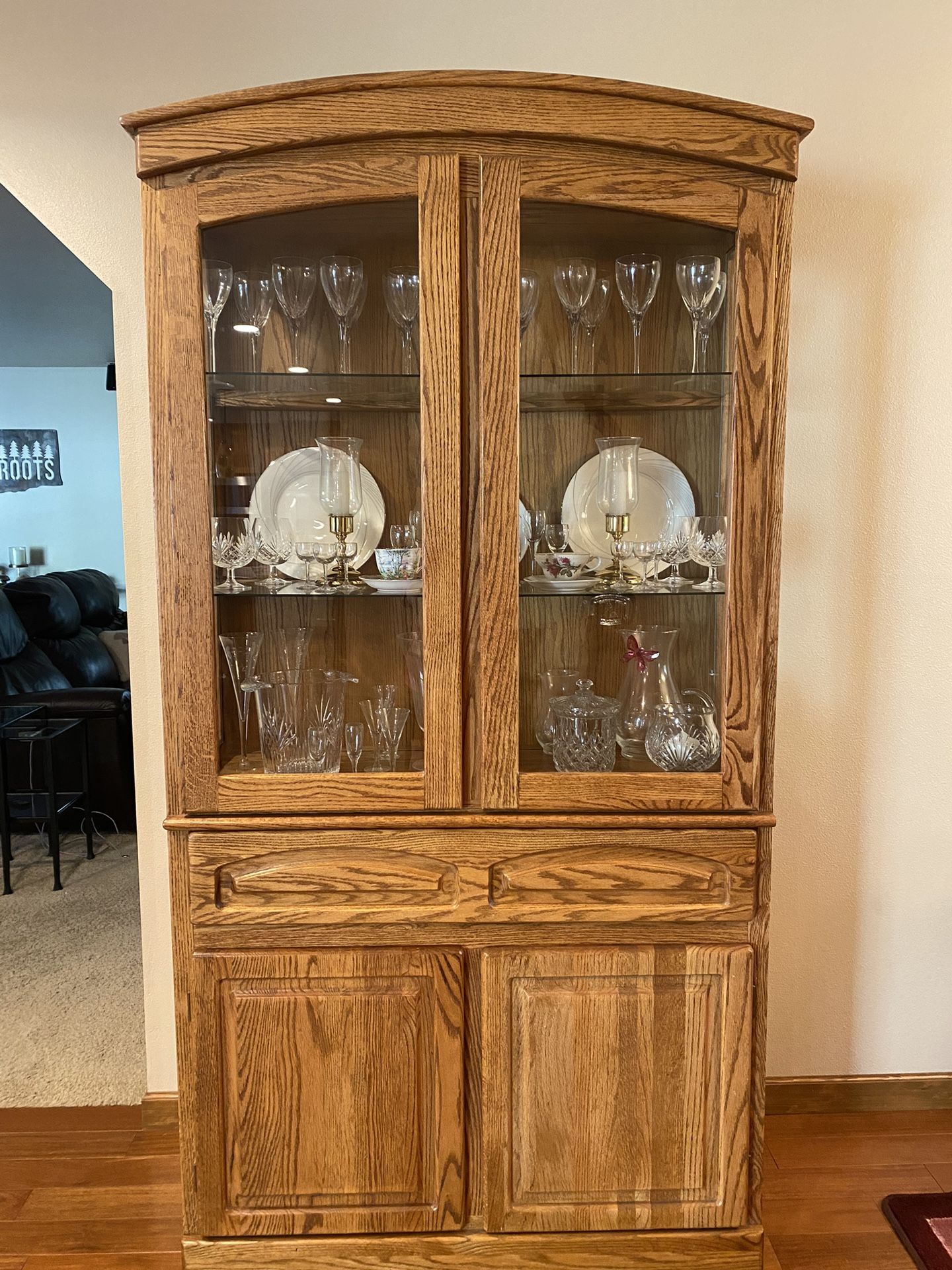Oak China cabinet