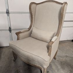 High back Linen Chair **Nearly New