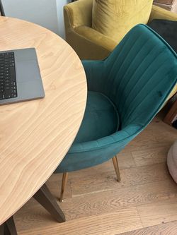 Green Velvet Chairs (2)