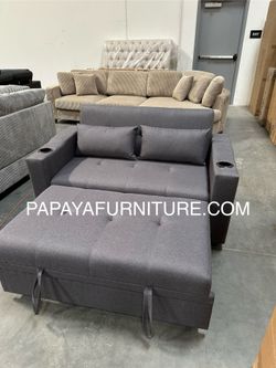 New! Pull-out Comfortable Adjustable Sofa Bed, Sleeper Sofa, Sofa Bed, Pull-out Bed Sofa, Sleeper Sofa Couch, Sofabed, Grey Sofa Bed, Grey Couch
