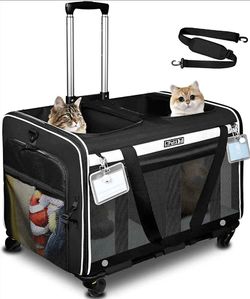 NEW Petskd Rolling Pet Carrier w/ Wheels