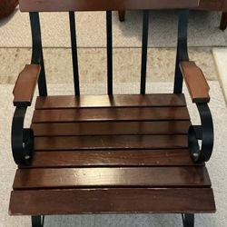 Hospitality Vintage Wooden & Wrought Iron Chair 
