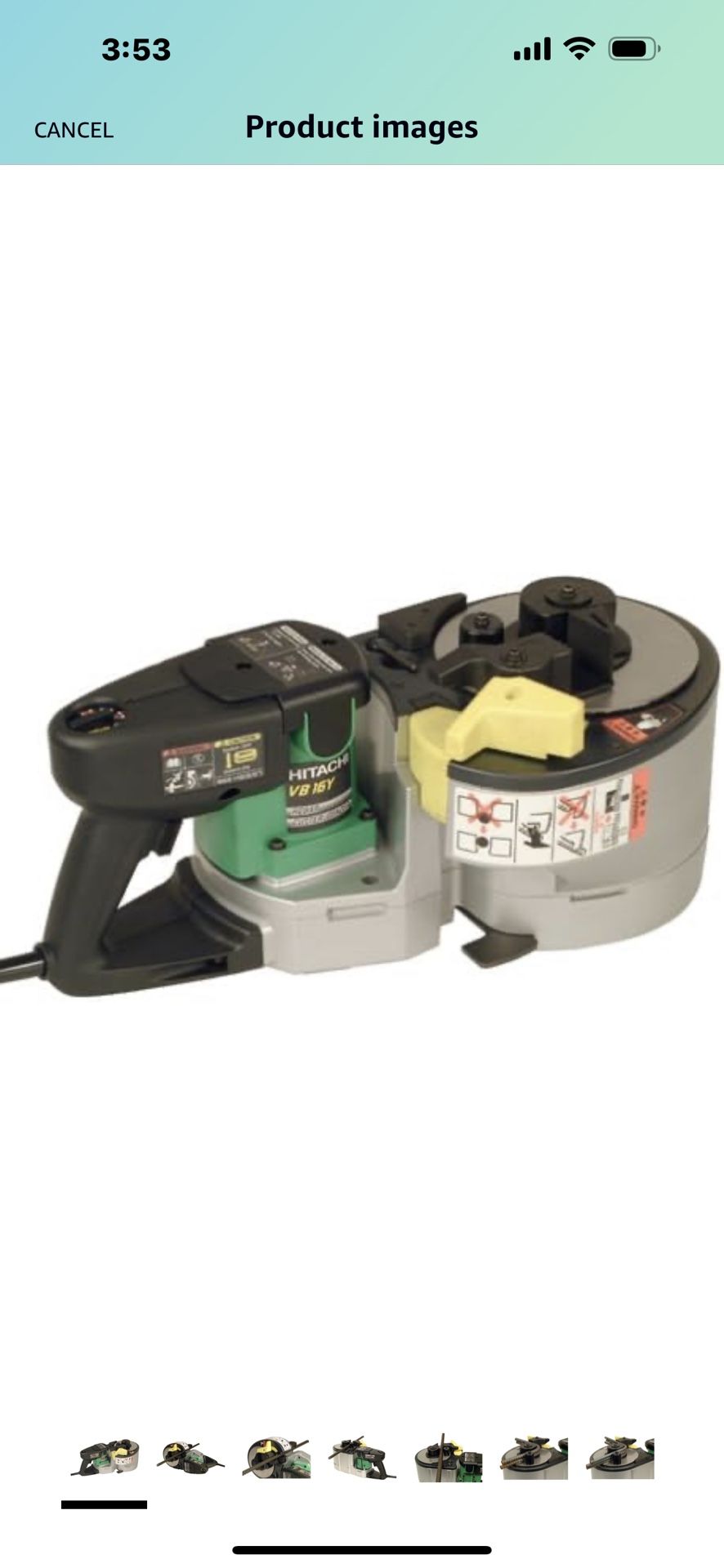 Hitachi VB16Y Portable Variable Speed Rebar Cutter Bender