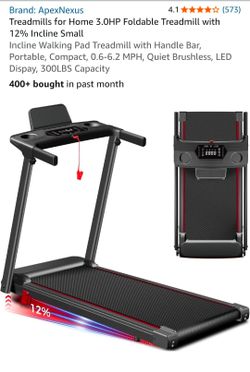 NEW IN BOX Incline Walking Pad Treadmill with Handle Bar
