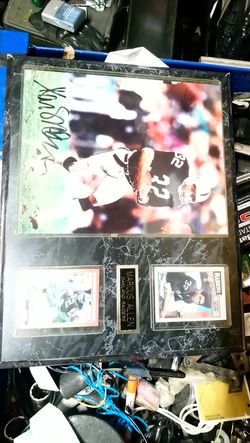 Marcus Allen autographed pick with rookie cards