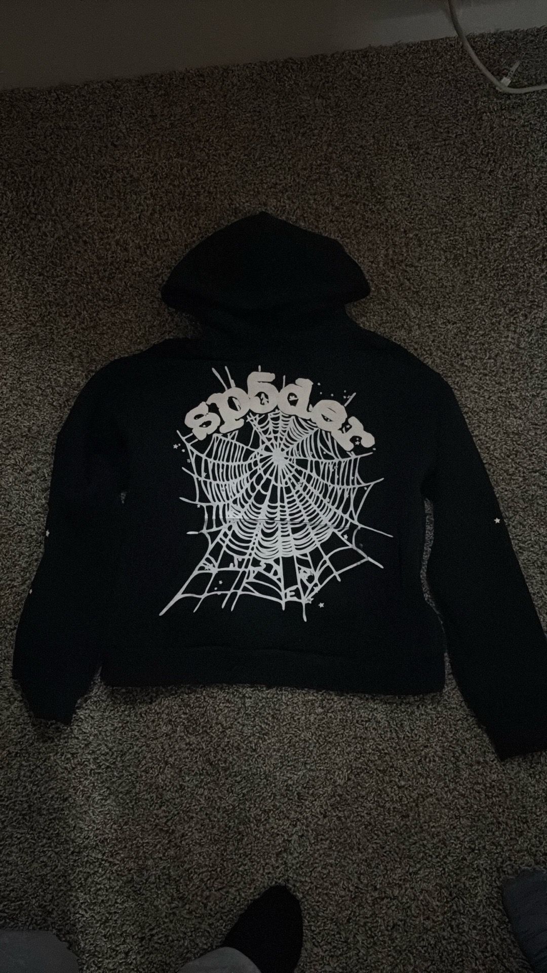 Spider hoodie black and white