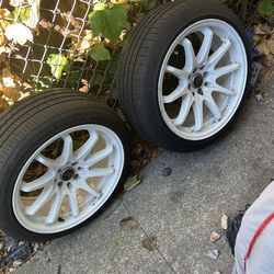 2 White Jnc Tires