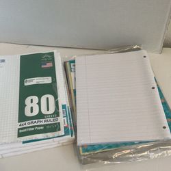 Filler paper resume printer paper graph ruled 4x4 5-tab insert dividers