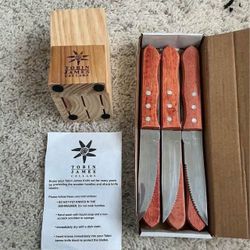 Steak  knives  -  $25  (new)