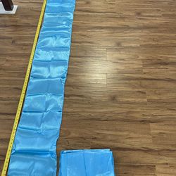 Turquoise Satin Overlays 8ft long 1ft wide (4pc)