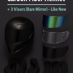 Predator DHG-X-Air Helmet (Carbon Fiber) + 3 Rare Visors – Like New🔥 