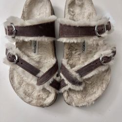 Birkenstock Arizona Shearling Sandals  Sz 6