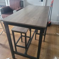 Bar Height Dinette Table & 2 Stools