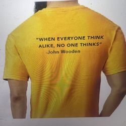 Think Different Graphic Tee “When Everyone Thinks Alike, No One Thinks” front graphic