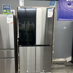 Samsung - Bespoke 29 Cu. Ft. 4-Door Flex French Door Refrigerator with Auto Open Door - Fingerprint Resistant Stainless Steel 