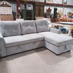 Sleeper Sectional With Pullout Bed And Storage 