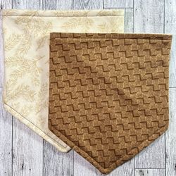 Double Sided Dog Bandana - Fall/brown 