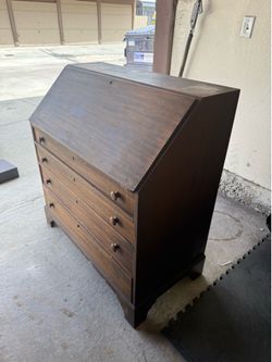 Wood Drawers and writing Desk
