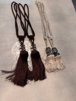Decorative Curtain Tassel Tiebacks Set of 4