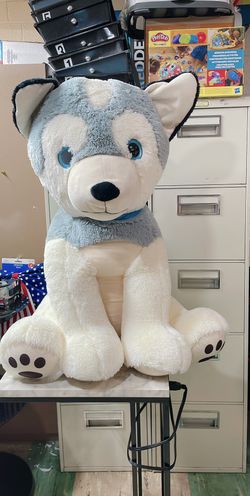 36” Giant Husky Plush Stuffed Animal – Like New