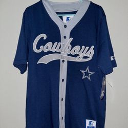 New Men’s Dallas Cowboys Baseball Jersey - Size L