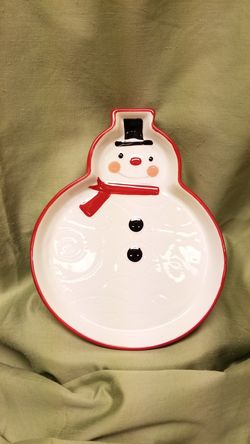Snowman candy/nut dish by Hallmark