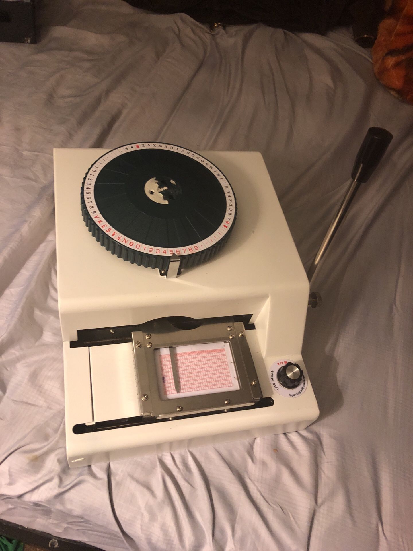 Embossing Machine 72 Characters Card Embosser Printer Gift Card Credit ID PVC Card Embosser Stamping Machine Manual Embosser Machine