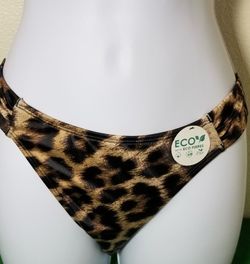 Dorina Kibera Cheetah High Leg Brazilian Bikini Bottom Size Small Sexy Beach NWT Dorina Size: S New With Tags