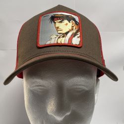 CAPSLAB x Street Fighter Ryu Red Trucker Hat Snapback One Size New with Tag