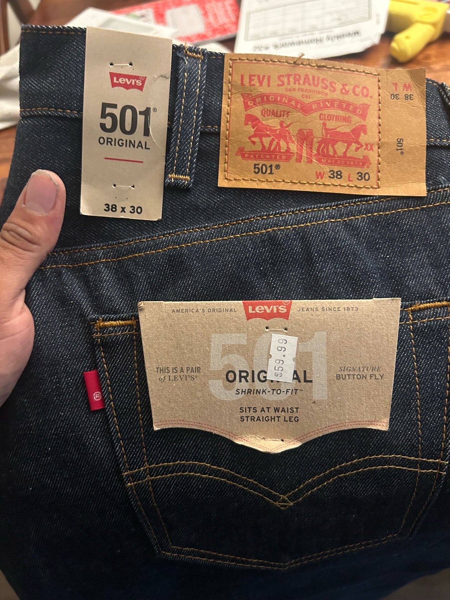 501 jeans, 38x30