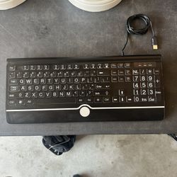Large Print Wired Backlit Keyboard 
