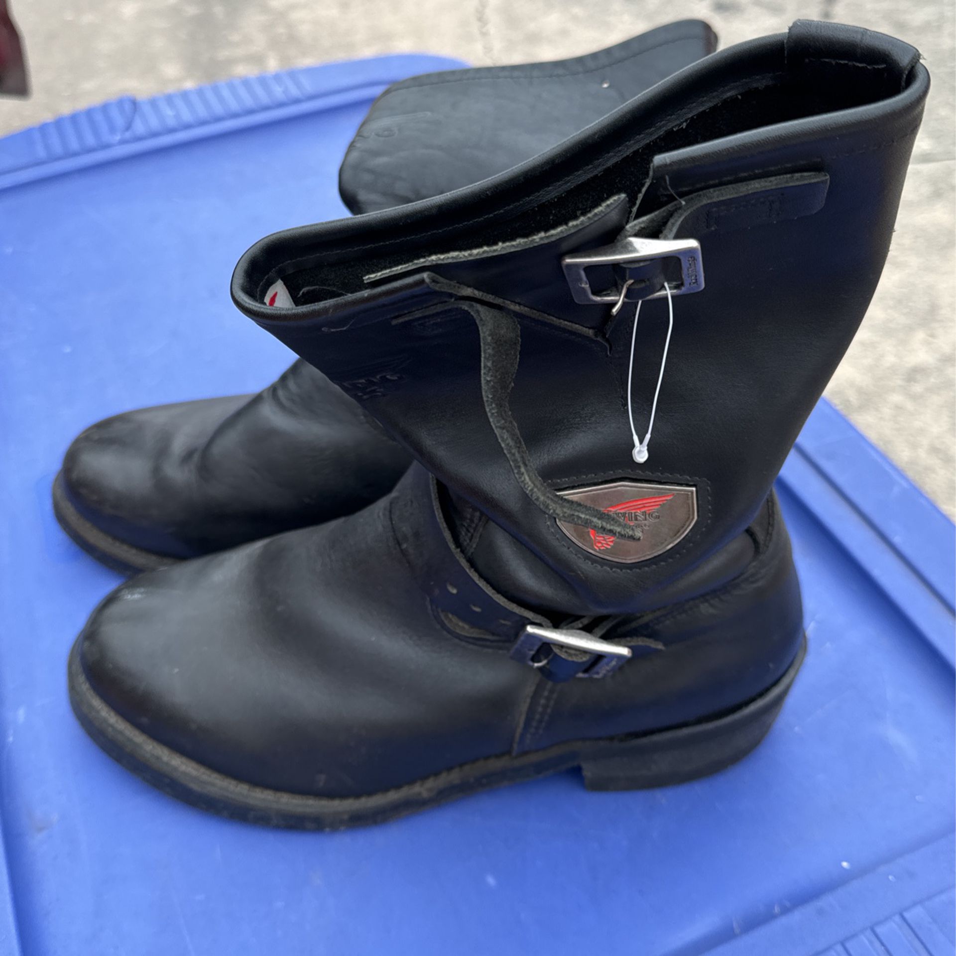 Black RED-WING Motorcycle 🏍️ Boots Size10