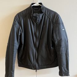 Barbour International Winter Sprocket Black Waxed Cotton Small