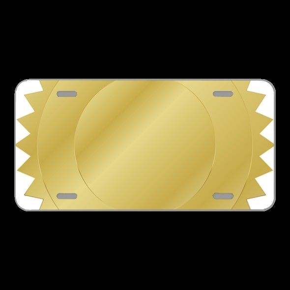 License Plate Novelty Car Front Gold Medal Plaque Certificate Reward