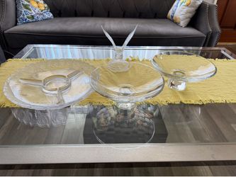 Free crystal bowls and platter