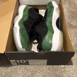 Jordan 11 Green Snake Skin
